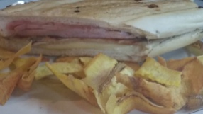 La Carreta's Famous Cuban Sandwich with Plantain Chips